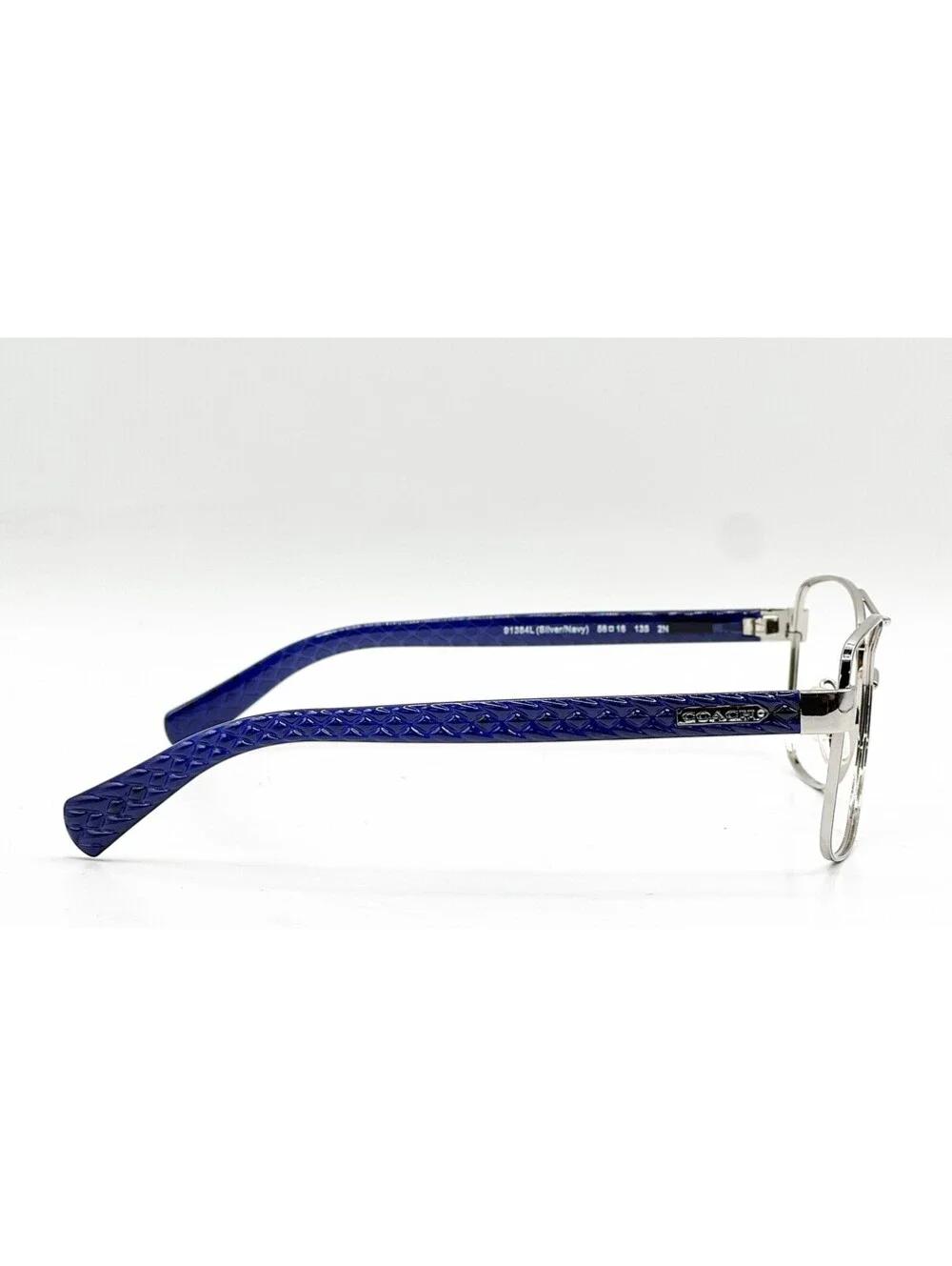 Coach HC 7054 91384L Silver Navy Aviator Authentic Eyeglass Frames 56-16